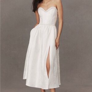 NEW W/ TAGS V Chapman Strapless Lucia Dress with Side Slit - Bridal Dress
